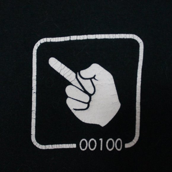 [THINK GEEK] Binary Hand Signs T-Shirt - Picture 1 of 8